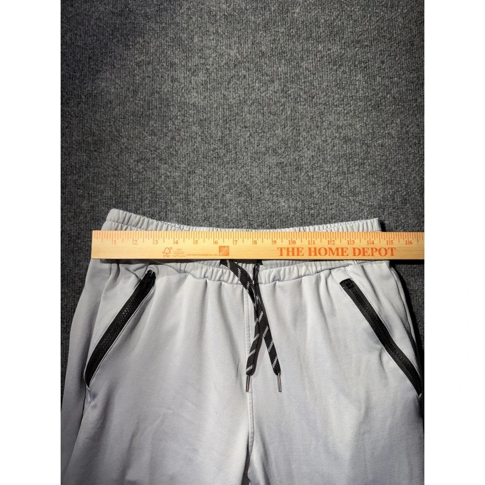 Southpole Micro Fleece Joggers Mens Medium Grey Zipper Pockets Athletic Pants